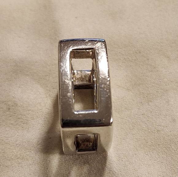 RLM Studio Robert Lee Morris 915 sterling silver open square Modernist ring - Picture 6 of 8